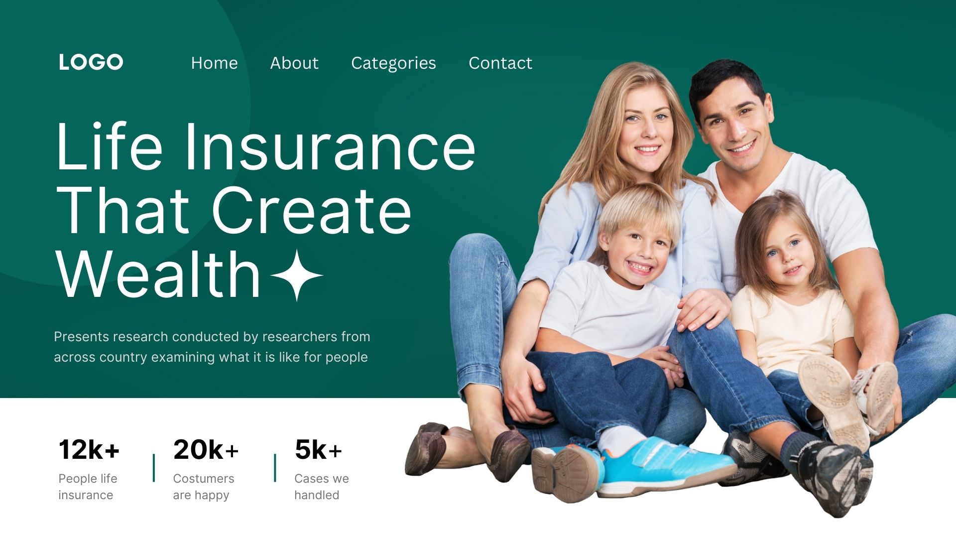 insurance website design landing page